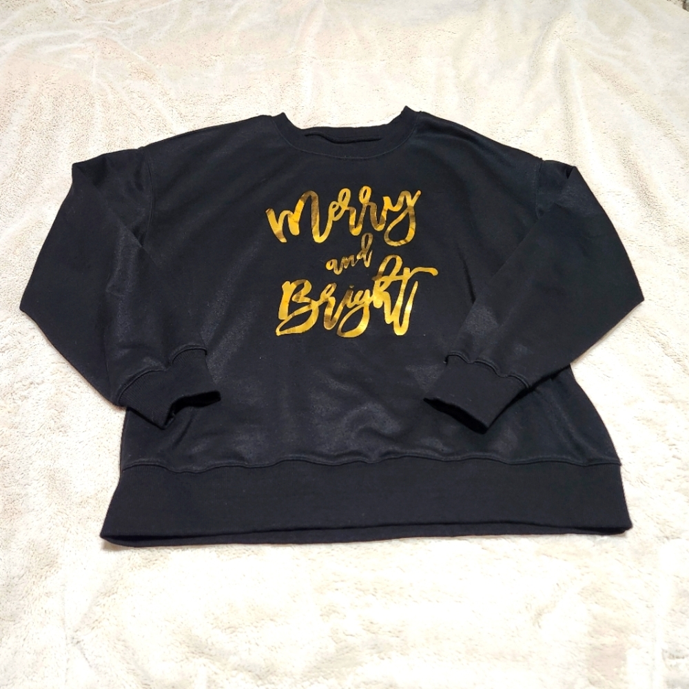 EUC L Simple Addiction "Merry and Bright" Crewneck